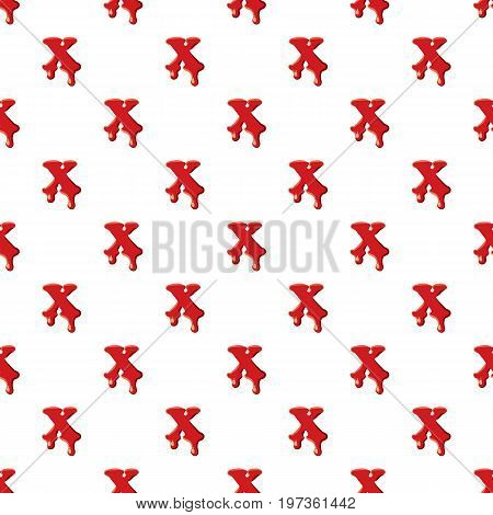 X letter isolated on white background. Red bloody X letter vector illustration