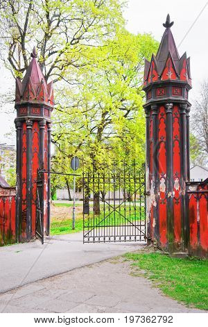 Entrance Gate In Traku Voke Public Park In Vilnius Baltic