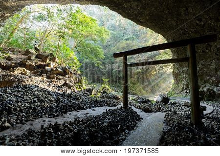 Torii inside cave