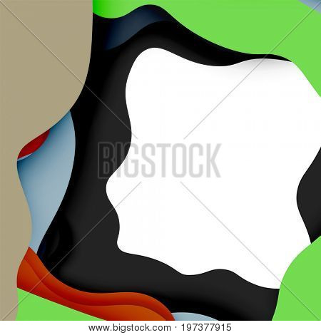 3d abstract background with cut shapes, business presentation, flyer template