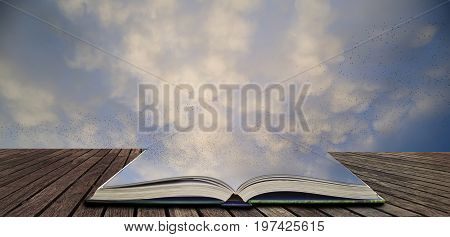 Massive Starling Murmuration Over Somerset Wetlands Lake Landscape In Autumn Winter Concept Coming O