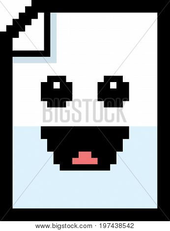 Smiling 8-bit Cartoon Paper