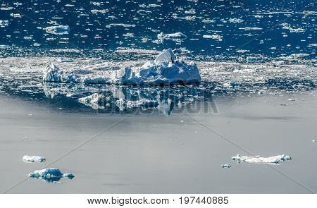 Glacier in a sunny day near Narsarsuaq Greenland