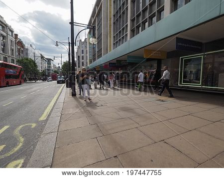 People In Oxford Street In London