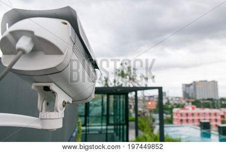 the closed circuit camera in plublic area