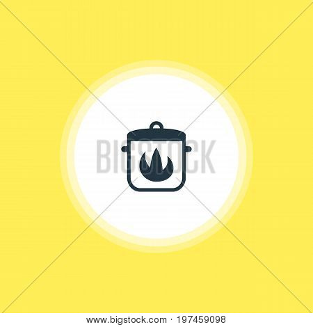 Beautiful Kitchenware Element Also Can Be Used As Stewpot  Element.  Vector Illustration Of Hot Pan Icon.