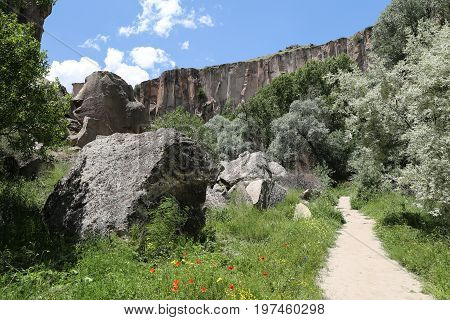 Ihlara Valley in Aksaray City Cappadocia Turkey