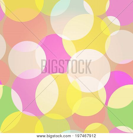 Sweet Bubbles. Seamless Texture for background image on websites, e-mails, etc. Cream-colored Background. High contrast circles.