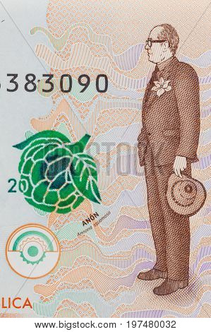 President Alfonso Gomez Michelsen on the twenty thousand Colombian pesos bill