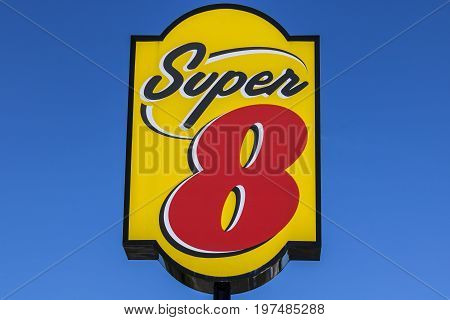 Indianapolis - Circa July 2017: Super 8 Motel. Super 8 is a Subsidiary of Wyndham Worldwide II