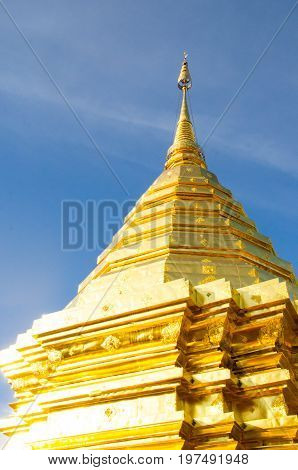 The Lanna culture with gold building at north part of The City.