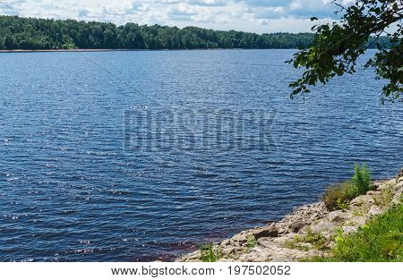 The bank of the Daugava River near Koknese, in Latvia. July 2017.