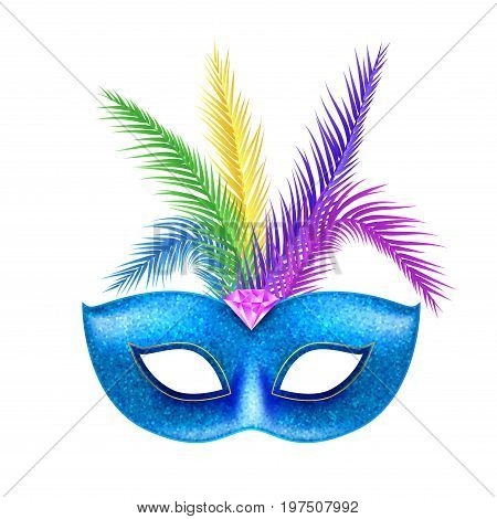 Masquerade Carnival Mask decoration. Costume design for festival. Carnival party.