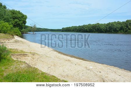 Desna river is a left tributary of the Dnieper river in northern Ukraine.