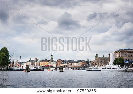 View Over Gamla Stan (old Town) District In Stockholm, Sweden