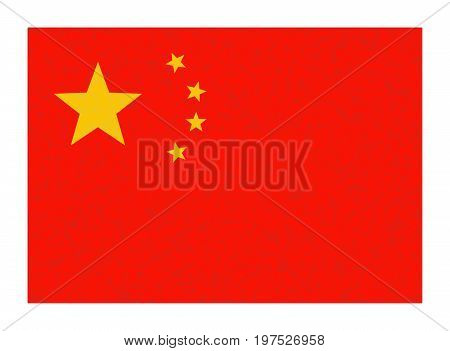 China Flag. National China Flag Vector background. Vector illustration