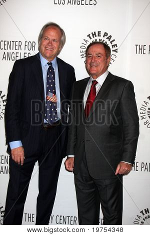 LOS ANGELES - NOV 30:  Dick Ebersole, Al Michaels arrive at the Paley Center for Media Annual Los Angeles Gala at Beverly Wilshire Hotel on November 30, 2010 in Beverly Hills, CA
