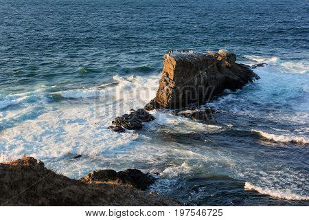 Rock formation The ships near Sinemorets village, Black Sea, Bulgaria.