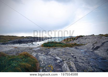 Rocks by the coast in Norway, near Vigra village