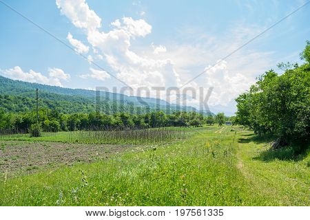 Area Of Qusar. View On  Mountain Shahdag. Azerbaijan