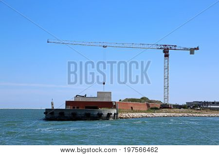 Mose Building Is A Project To Protect Venice In Italy From Flood