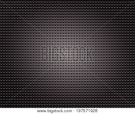 Metal Surface Circle Sieve Background, Vector illustration