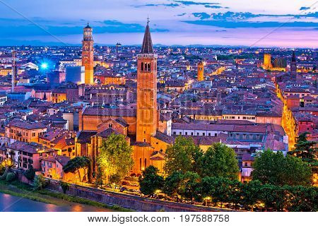 Verona Towers And Rooftops Evening View