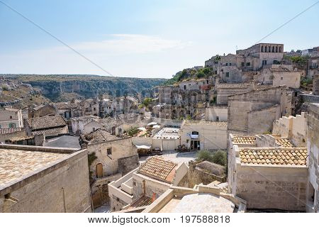 Sasso Caveoso district in the Sassi of Matera Basilicata Italy