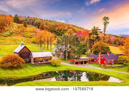 Vermont, USA early autumn rural scene.