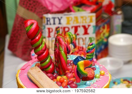 Candy Land Ice Cream Cone Birthday Event Catering Cake