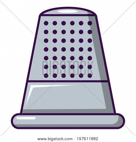 Thimble icon. Cartoon illustration of thimble vector icon for web design