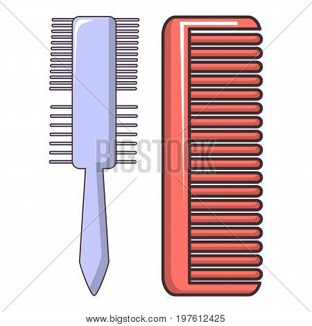 Comb brush icon. Cartoon illustration of comb brush vector icon for web design