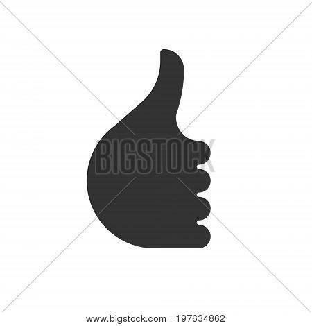 Like symbol thumb up hand icon. Vector illustration.