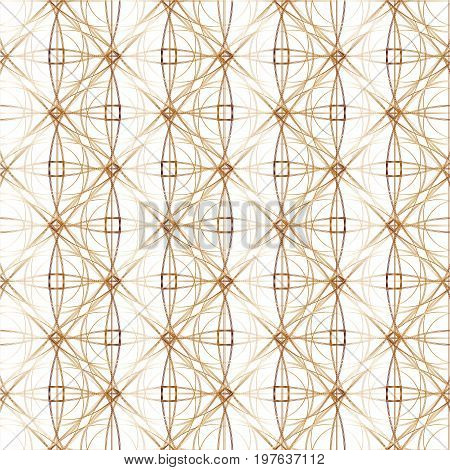Seamless pattern abstract gold patterns on a white background.