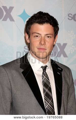Los Angeles jan 11: Cory Monteith kommt in der Fox-Tca-Winter 2011-Party im Villa Sorriso auf ja