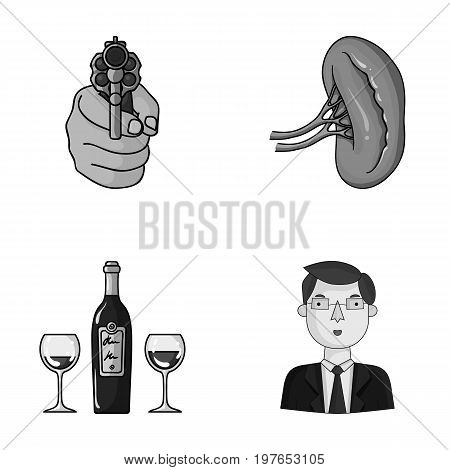 robbery, restaurant and other  icon in cartoon style.Medicine, financier icons in set collection.