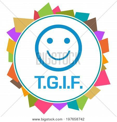 TGIF thank god its Friday concept image with text and related symbol.