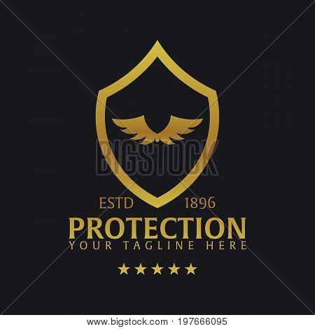 Shield Logo. Protection Company. Security. Guardian. Vector Illustration.