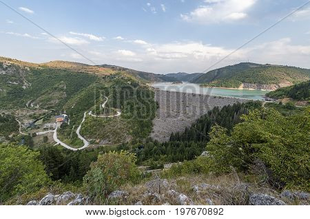 Uvac Hydro Dam And Reservoir With Power Station