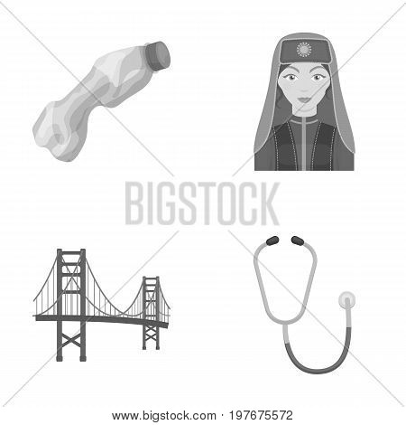 nationality, building, ecology and other  icon in monochrome style.tool, medical, business icons in set collection.