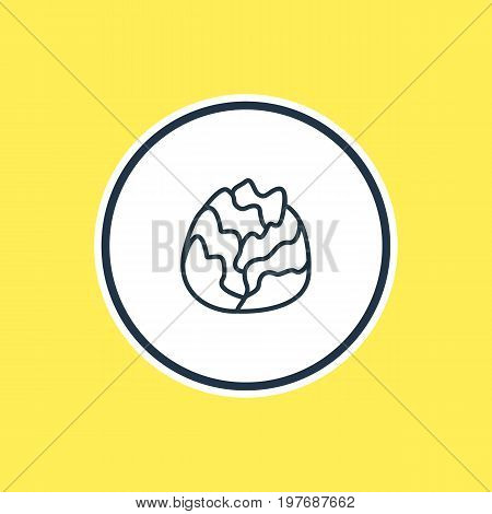 Beautiful Vegetables Element Also Can Be Used As Cole Element.  Vector Illustration Of Cabbage Outline.