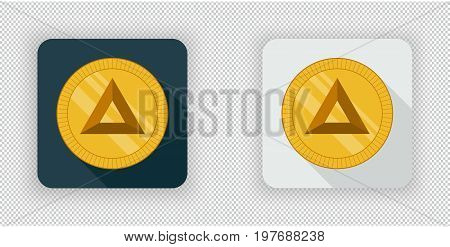 Light and dark crypto currency icon Basic Attention Token on a transparent background