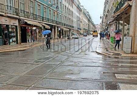 The Rainy Day In Lisbon