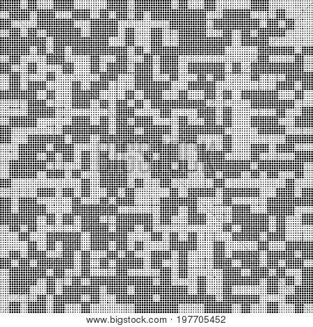 black dots of different sizes. circles abstract. white background. halftone effect. monochrome texture. vector illustration