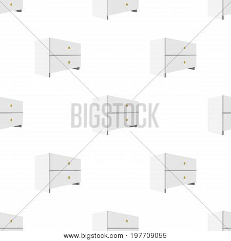 White bedside table with two drawers.Room accessories for all sorts of things.Bedroom furniture single icon in cartoon style vector symbol stock web illustration.