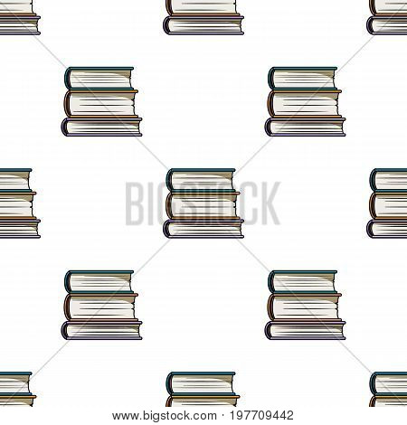 Stack of books icon in cartoon design isolated on white background. Books symbol stock vector illustration.