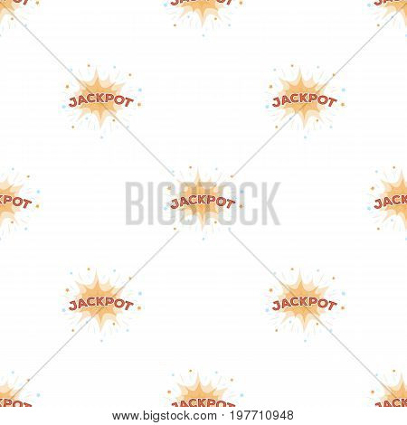 Jackpot, winnings at the casino. The greatest win in the game club.Kasino single icon in cartoon style vector symbol stock web illustration.