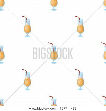A cocktail in a glass with a straw. Drink for playing in the casino.Kasino single icon in cartoon style vector symbol stock web illustration.