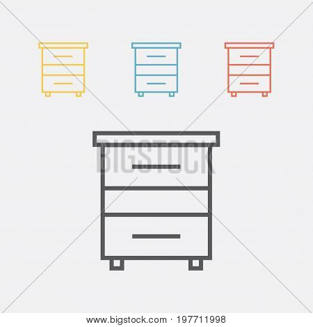 Apiary honey bee house apiary. Line icon. Vector sign for web graphics.