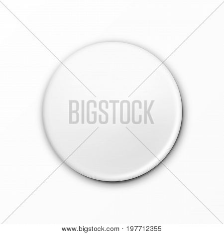 Blank White Glossy Badge Or Web Button. EPS10 Vector